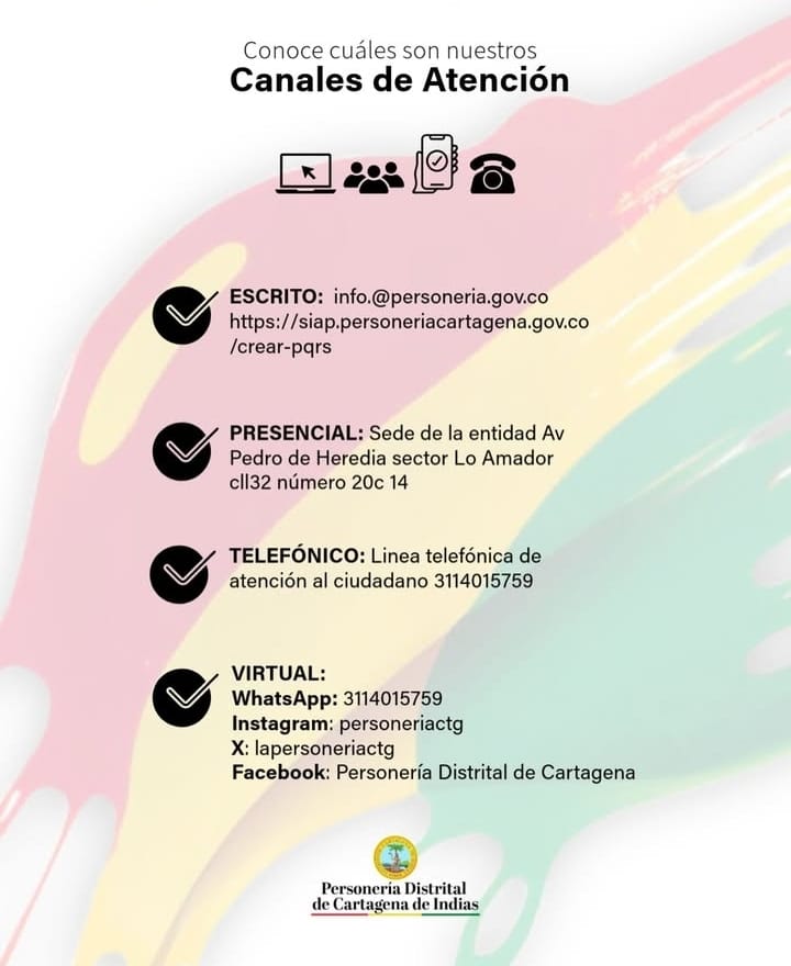 DIFERENTES CANALES PARA QUE NOS CONTACTE FACIL Y RAPIDO